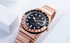 Timex Q TW2U81400 Black Dial Rose Gold Stainless Steel Expansion Strap-5