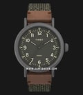 Timex Standard TW2U89700 Essential Collection Green Fabric and Leather Strap-0