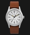 Timex Expedition TW2V00600 North Field Post Mechanical White Dial Brown Leather Strap-0