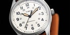 Timex Expedition TW2V00600 North Field Post Mechanical White Dial Brown Leather Strap-4