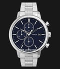 Timex Chicago TW2V01700 Chronograph Navy Dial Stainless Steel Strap-0