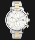 Timex Chicago TW2V01800 Chronograph Silver Textures Dial Dual Tone Stainless Steel Strap-0