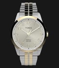 Timex Waterbury TW2V04600 Main Street Perfect Fit Champagne Dial Two-Tone Stainless Steel Strap-0