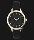 Timex Peyton TW2V06600 Gold Plated Black Dial Black Leather Strap-0