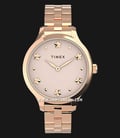 Timex Peyton TW2V23400 Soft Pink Dial Rose Gold Stainless Steel Strap-0