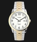 Timex Easy Reader TW2V40100 Indiglo White Dial Dual Tone Stainless Steel Strap-0