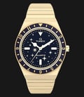 Timex Q TW2V53600 Celestial Blue Dial Gold Stainless Steel Strap-0