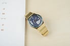 Timex Q TW2V53600 Celestial Blue Dial Gold Stainless Steel Strap-5