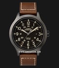 Timex Expedition Scout TW4B11300 Indiglo Black Dial Brown Leather Strap-0