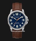  Timex Expedition TW4B16000 Men Blue Dial Brown Leather Strap-0