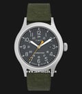 Timex Expedition Scout TW4B22900 Indiglo Grey Dial Green Olive Leather Strap-0
