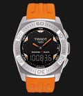 TISSOT Racing Touch T002.520.17.051.01 Chronograph Black Dial Orange Rubber Strap-0
