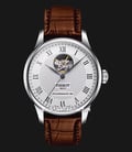 TISSOT T-Classic T006.407.16.033.01 Le Locle Powermatic 80 Silver Dial Brown Synthetic Leather Strap-0
