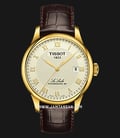 TISSOT Le Locle Powermatic 80 T006.407.36.263.00 Champagne Dial Brown Leather Strap-0