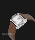 TISSOT T-Trend T023.309.16.031.01 Wave Diamond Ladies Silver Dial Brown Leather Strap-1