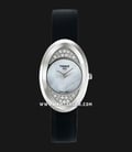 TISSOT T-Lady Precious Stone T03.1.325.80 Trend Ladies Mother Of Pearl Dial Black Leather Strap-0