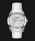 Tissot T-Classic T035.207.16.031.00 Couturier Powermatic 80 Silver Dial White Leather Strap-0