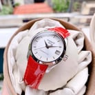 Tissot Couturier Powermatic 80 T035.207.16.031.01 Ladies Silver Dial Red Leather Strap -3