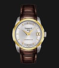TISSOT Couturier T035.207.26.031.00 Powermatic 80 Silver Dial Brown Leather Strap-0