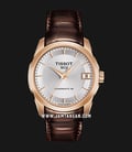 Tissot Couturier Powermatic 80 T035.207.36.031.00 Ladies Silver Dial Brown Leather Strap -0