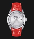 TISSOT Couturier T035.210.16.031.01 Silver Dial Red Leather Strap-0