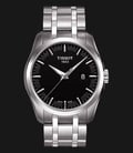 TISSOT T-Classic T035.410.11.051.00 Couturier Black Dial Stainless Steel Strap-0