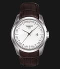 TISSOT T-Classic T035.410.16.031.00 Couturier Silver Dial Brown Leather Strap-0