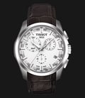 Tissot Couturier Quartz GMT Chrono White Dial Brown Leather T035.439.16.031.00-0