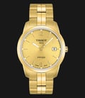 TISSOT PR 100 T049.410.33.027.00 Gent Champagne Dial Gold Tone Stainless Steel Strap-0