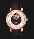 TISSOT T-Classic T050.207.37.117.04 Lady Heart Powematic 80 Dual Tone Dial Brown Leather Strap-0