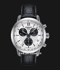 Tissot PRC 200 Fencing T055.417.16.038.00 Chronograph Silver Dial Black Leather Strap-0