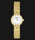 Tissot T-Lady Lovely T058.009.63.116.00 Ladies Mother Of Pearl Dial Gold Stainless Steel Strap-0