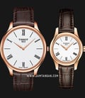 TISSOT T063.009.36.018.00_T063.409.36.018.00 Thin Tradition Couple White Dial Brown Leather Strap-0