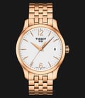 TISSOT Tradition T063.210.33.037.00 White Dial Rose Gold Stainless Steel-0