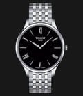 TISSOT T-Classic T063.409.11.058.00 Tradition 5.5 Thin Man Black Dial Stainless Steel Strap-0