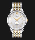 Tissot T-Classic T063.428.22.038.00 Tradition Automatic Silver Dial Dual Tone Stainless Steel Strap-0