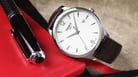 Tissot T-Classic T063.610.16.037.00 Tradition White Dial Brown Leather Strap-3