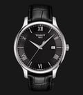 Tissot T-Classic T063.610.16.058.00 Tradition Black Dial Black Leather Strap-0