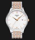 TISSOT Tradition T063.610.22.037.01 Silver Dial Dual Tone Stainless Steel-0