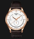 TISSOT Tradition T063.637.36.037.00 Perpetual Calendar Silver Dial Brown Leather Strap-0