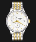 TISSOT T-Classic T063.639.22.037.00 Tradition GMT Gent White Dial Dual Tone Stainless Steel Strap-0