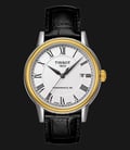 TISSOT T-Claasic T085.407.26.013.00 Carson Automatic Gent White Dial Leather Strap-0