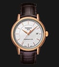 TISSOT Carson Automatic Gent T085.407.36.011.00 White Dial Brown Leather Strap-0
