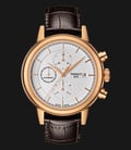 TISSOT Carson T085.427.36.011.00 Automatic Chronograph White Dial Brown Leather Strap-0