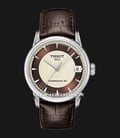 TISSOT Luxury Powermatic80 T086.207.16.261.00 Ivory Dial Brown Leather Strap-0