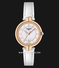 TISSOT Flamingo T094.210.26.111.01 White Mother of Pearl Dial White Leather Strap-0