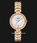 TISSOT T-Lady T094.210.33.111.01 Flamingo White Mother of Pearl Dial Rose Gold Stainless Steel Strap-0