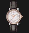 Tissot T-Classic T097.010.26.118.00 Bridgeport Lady White Mother Of Pearl Dial Brown Leather Strap-0
