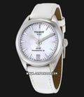 Tissot T101.207.16.111.00 PR 100 Automatic Ladies Mother Of Pearl Dial White Leather Strap-0