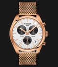 TISSOT PR100 Chronograph T101.417.33.031.01 Silver Dial Rose Gold Stainless Steel Strap-0